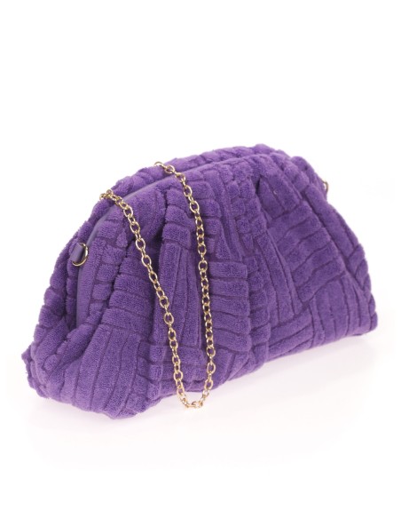Cartera fiesta estampado morado