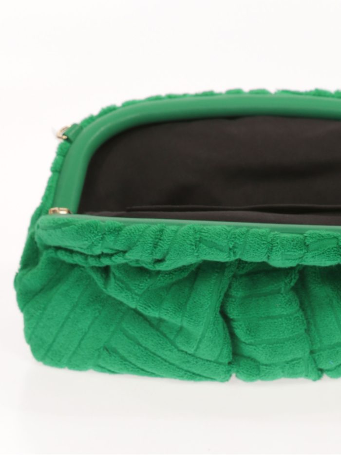 Cartera fiesta estampado verde-hoja