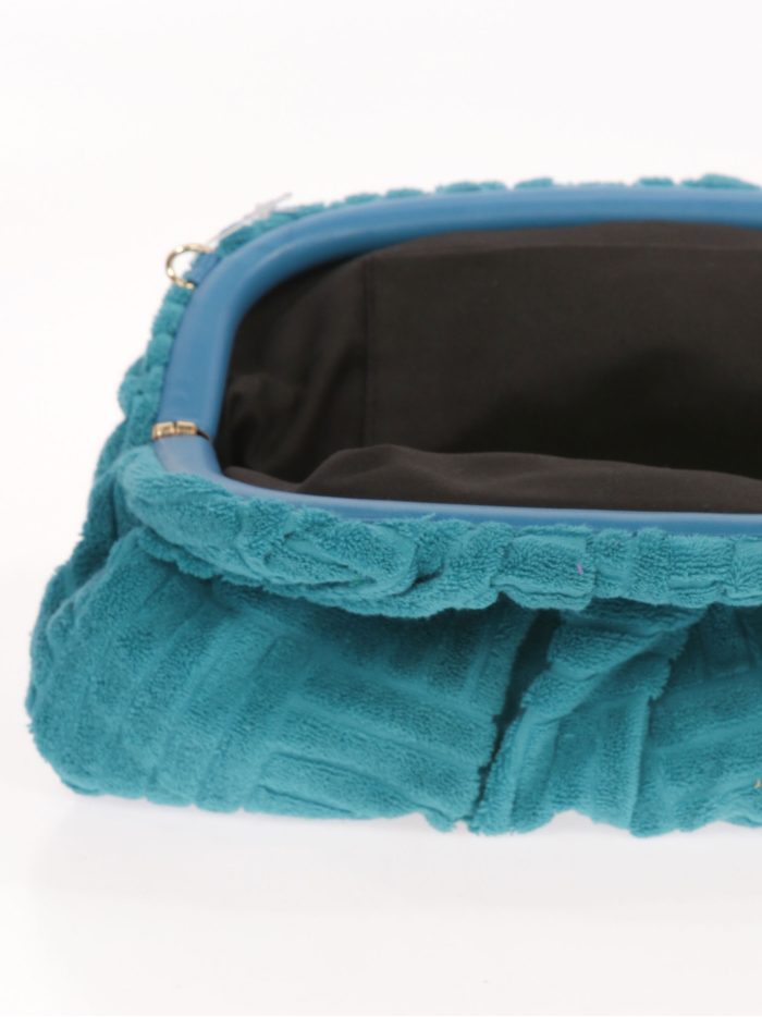 Cartera fiesta estampado teal