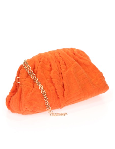 Cartera fiesta estampado naranja