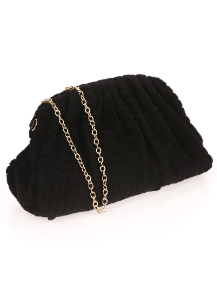 Cartera fiesta estampado negro