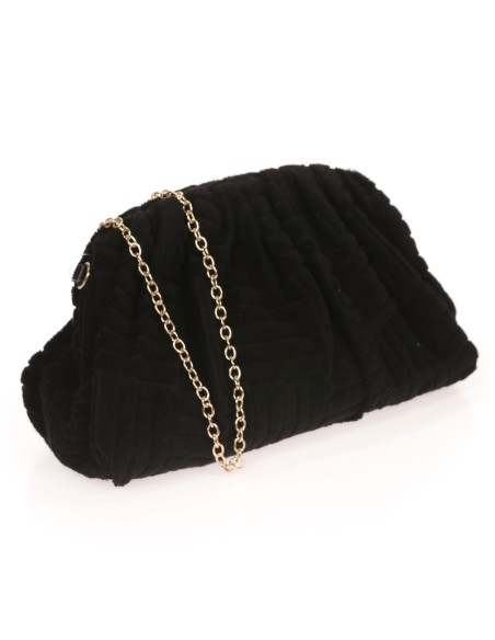 Cartera fiesta estampado negro