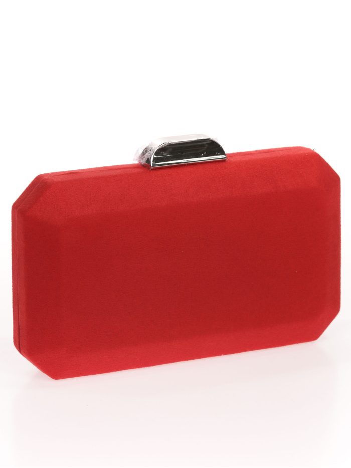 Clutch fiesta antelina rojo