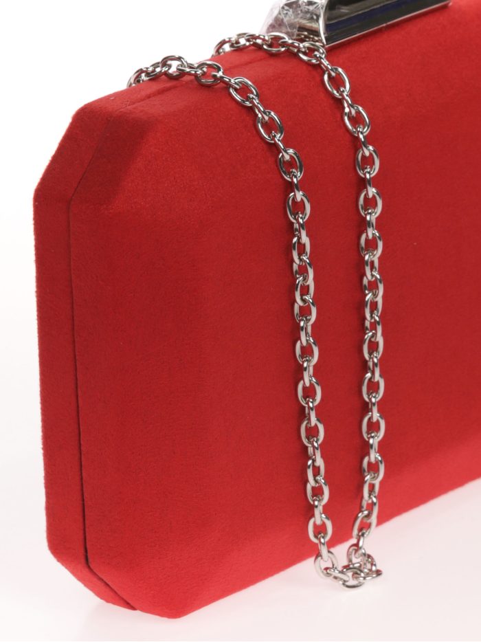 Clutch fiesta antelina rojo