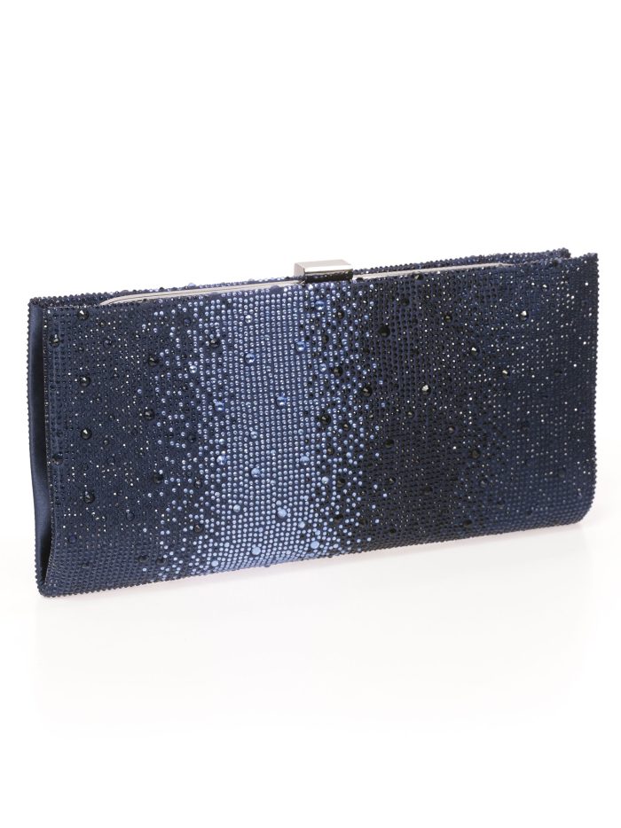 Cartera fiesta pedrería azul-marino