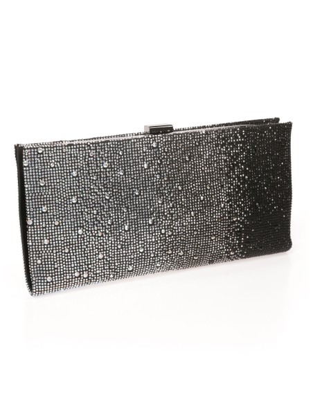 Cartera fiesta pedrería negro