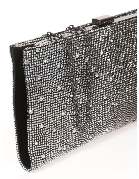 Cartera fiesta pedrería negro