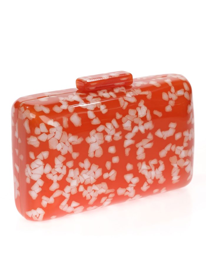 Clutch fiesta nácar naranja
