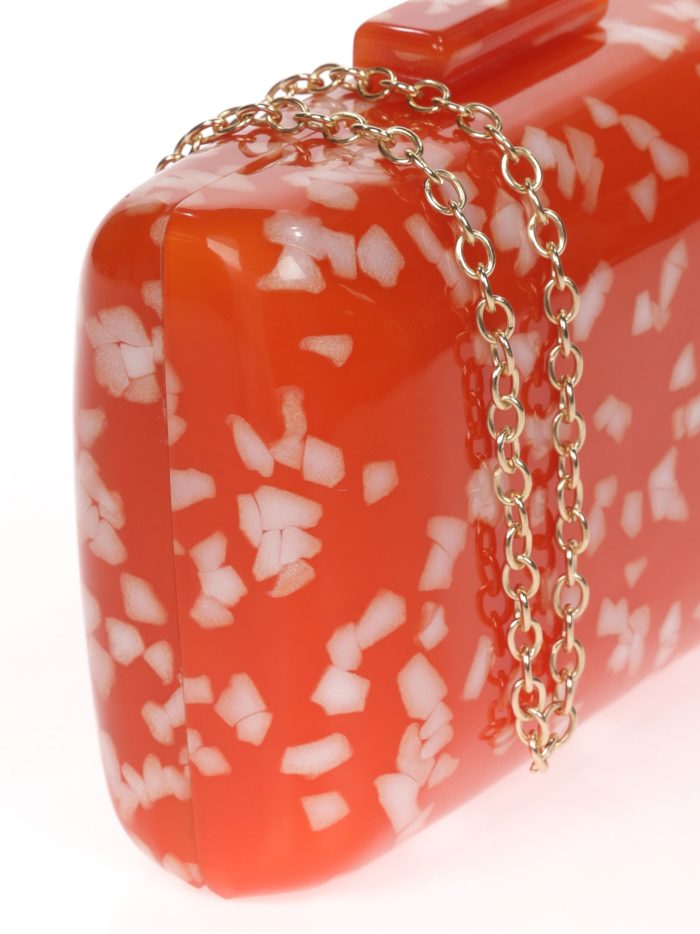 Clutch fiesta nácar naranja