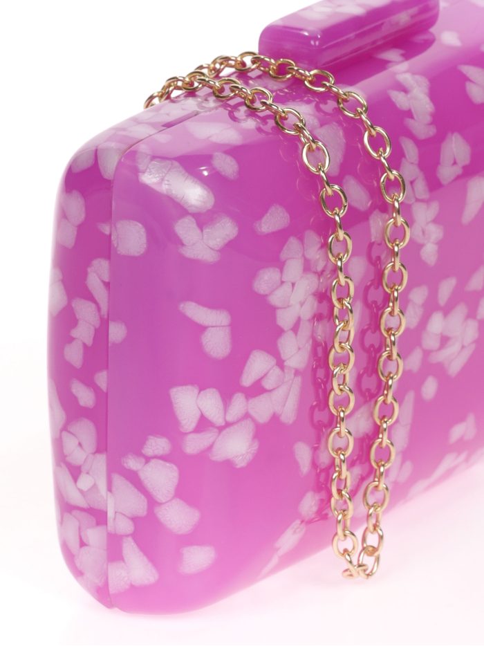 Clutch fiesta nácar fucsia