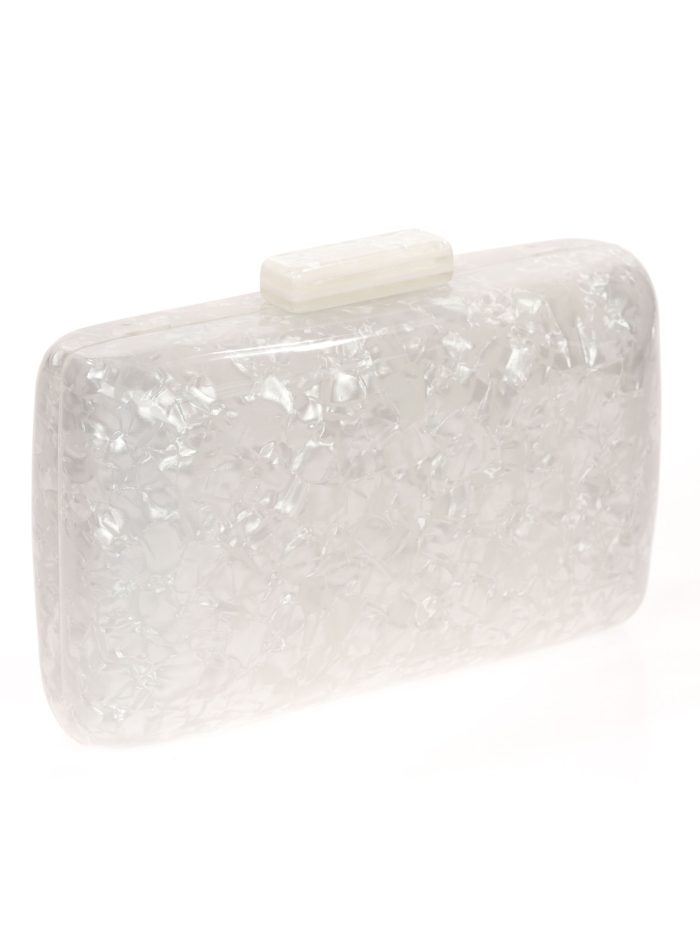 Clutch fiesta nácar blanco-ruto