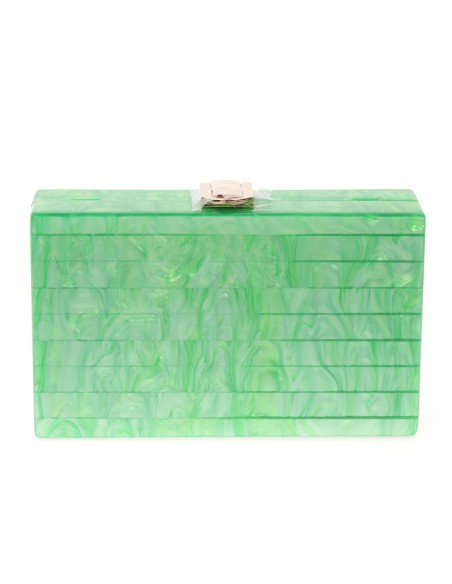 Clutch fiesta nácar verde-hierba