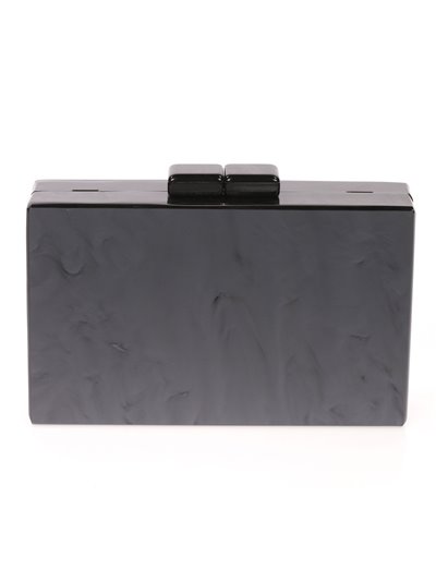 Marble effect clutch negro
