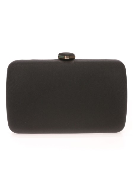Clutch fiesta detalle metálico negro