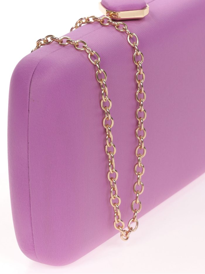 Clutch fiesta detalle metálico violeta