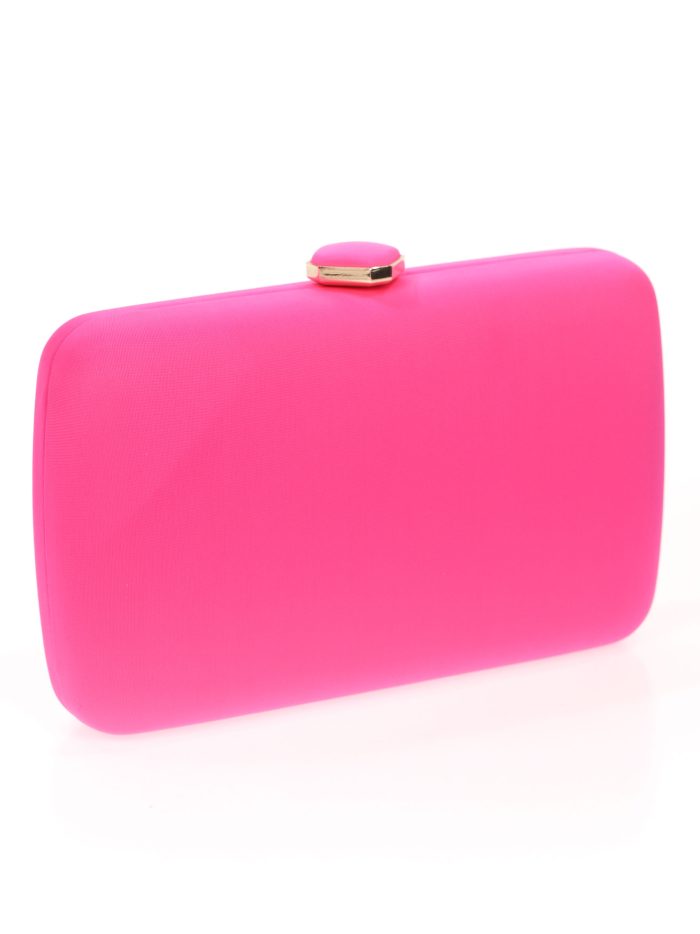 Clutch fiesta detalle metálico fucsia