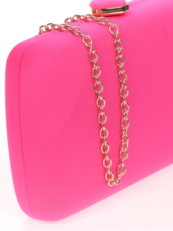 Clutch fiesta detalle metálico fucsia