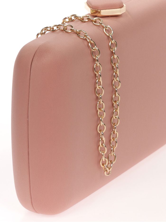 Clutch fiesta detalle metálico rosa-palo