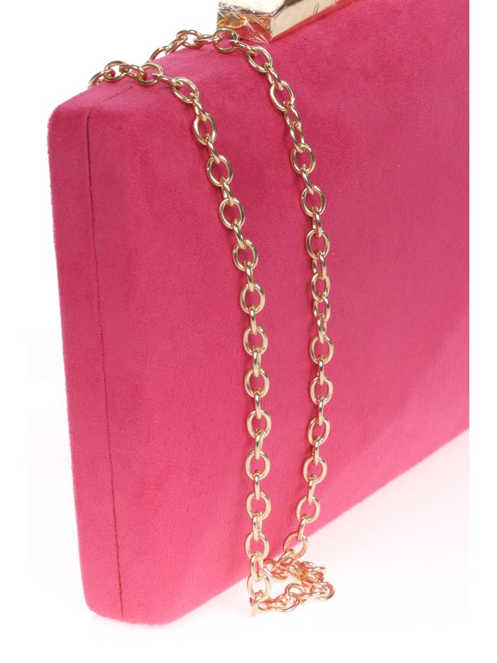 Clutch fiesta antelina fucsia