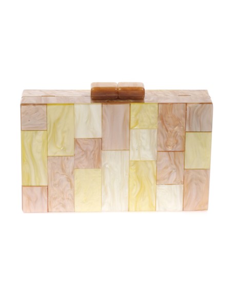 Clutch fiesta nácar mostaza