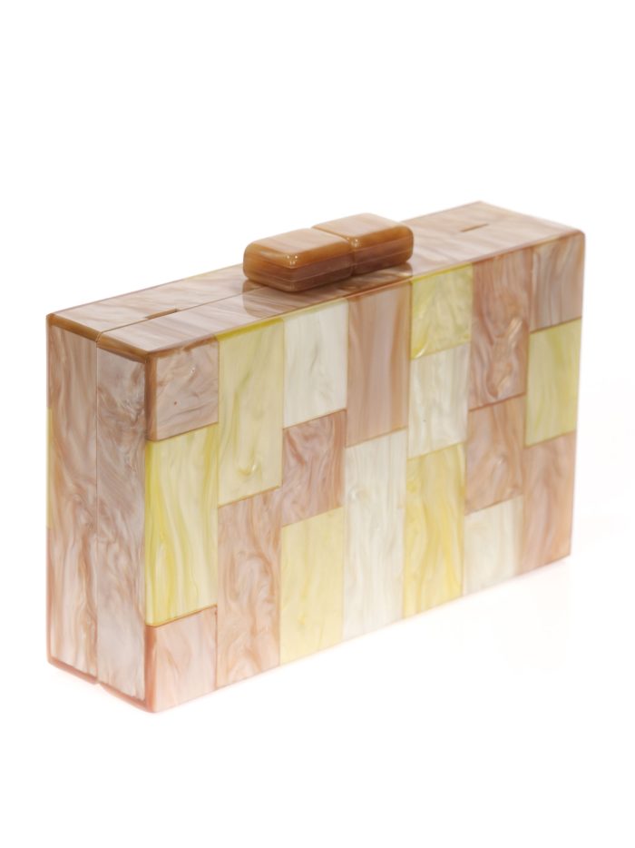 Clutch fiesta nácar mostaza