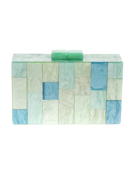 Clutch fiesta nácar verde