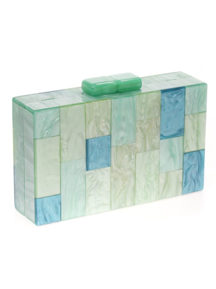 Clutch fiesta nácar verde