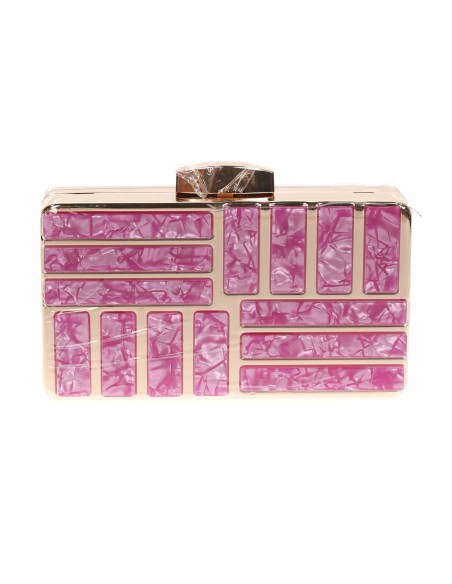 Clutch fiesta detalle metálico buganvilla