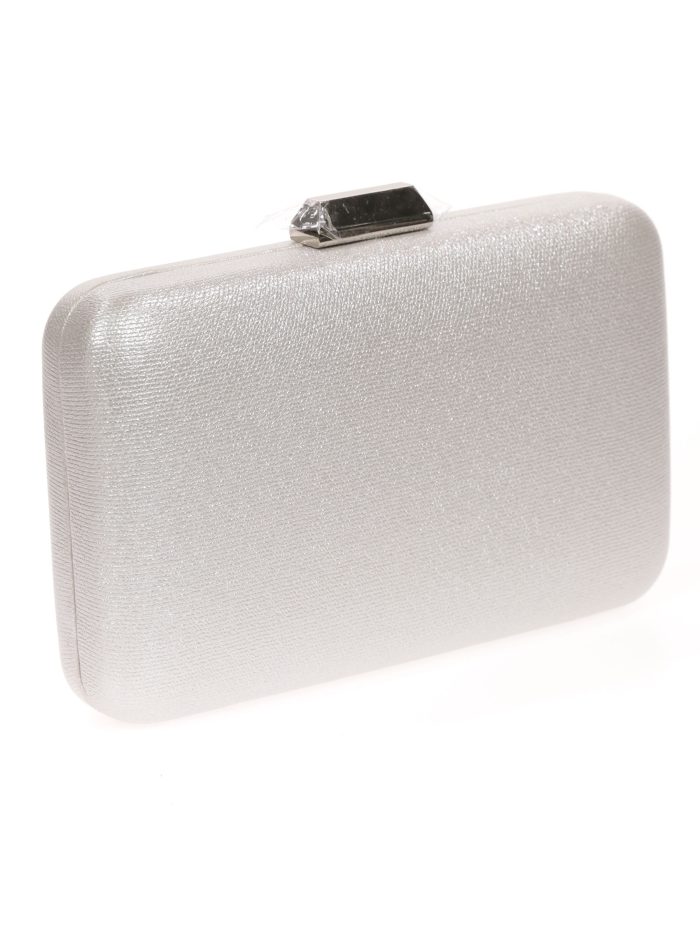Clutch fiesta brillo plata