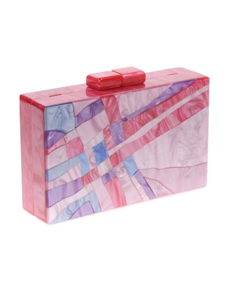 Clutch fiesta nácar buganvilla