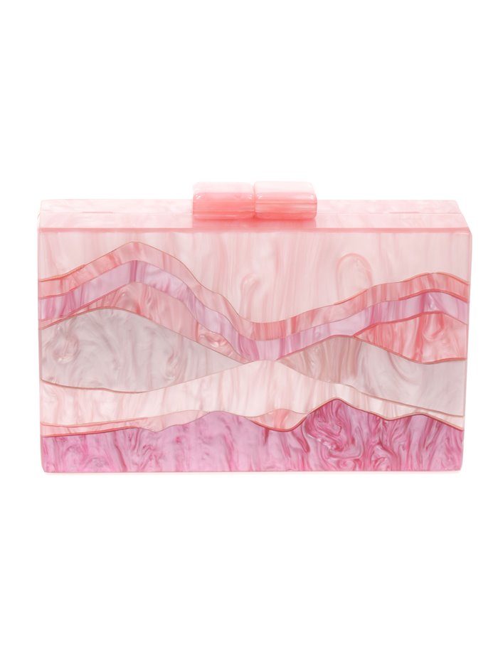 Marble effect clutch rosa
