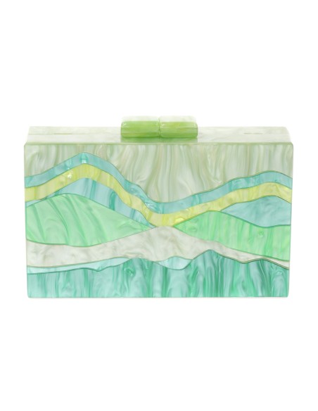 Clutch fiesta nácar verde