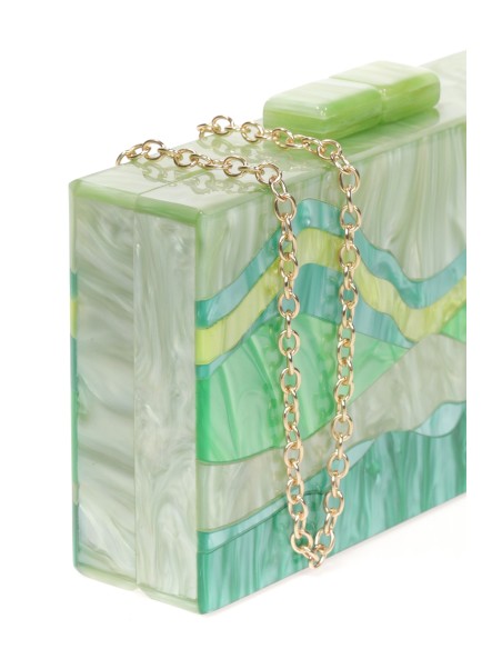 Clutch fiesta nácar verde