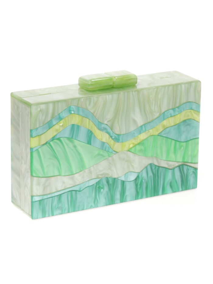 Clutch fiesta nácar verde