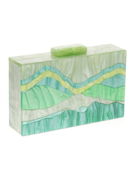 Clutch fiesta nácar verde