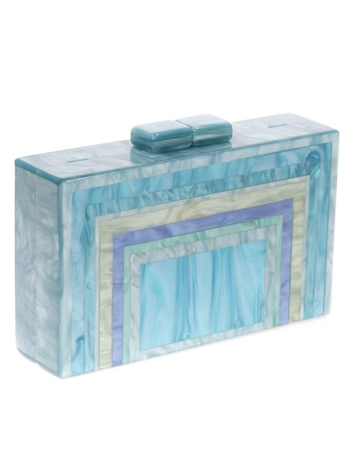 Clutch fiesta nácar teal