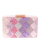 Clutch fiesta nácar glitter multi-morado
