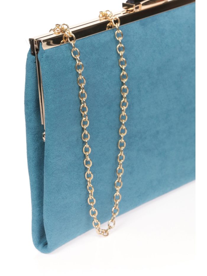 Cartera fiesta antelina teal