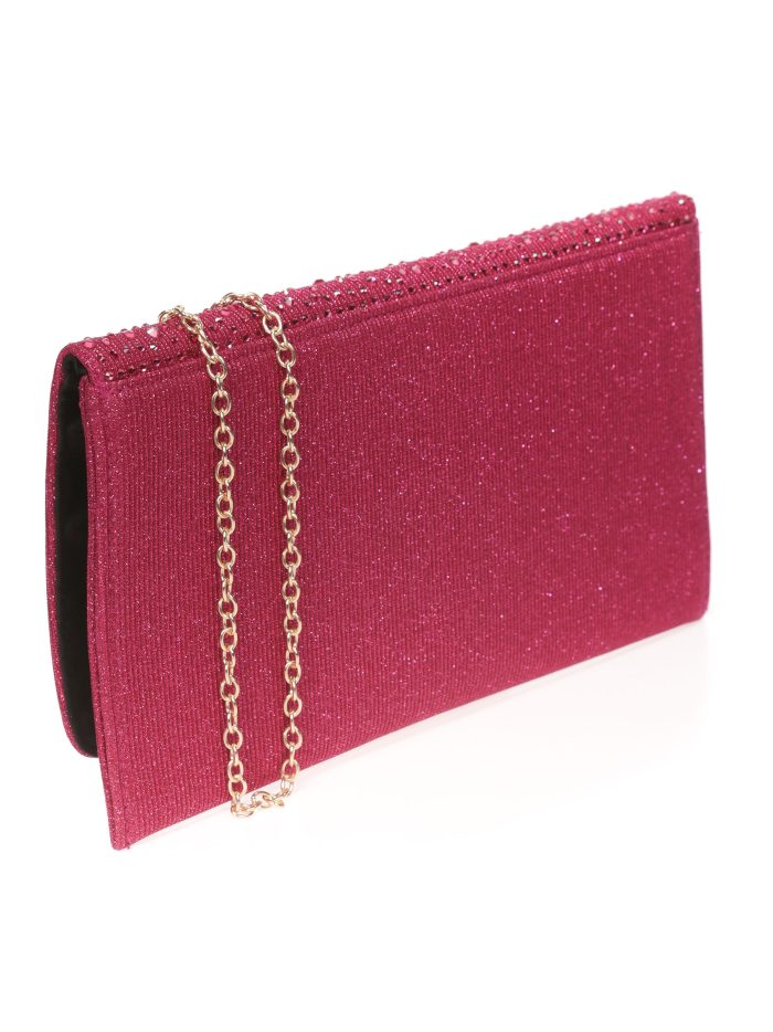 Cartera fiesta pedrería fucsia