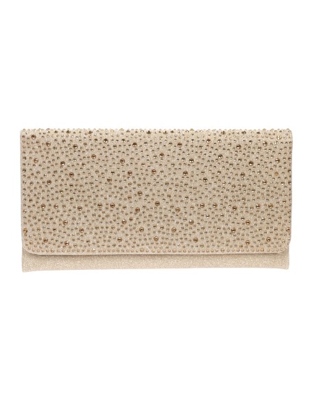 Cartera fiesta pedrería oro