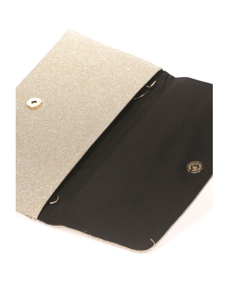 Cartera fiesta pedrería oro