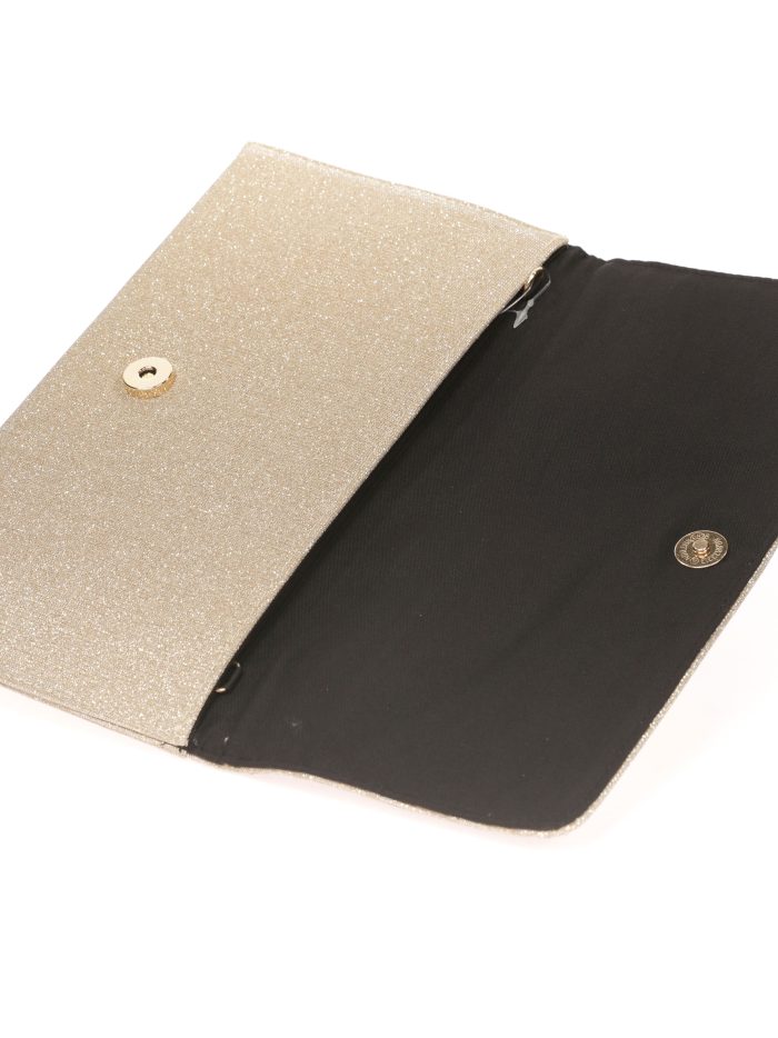 Cartera fiesta pedrería multi-oro