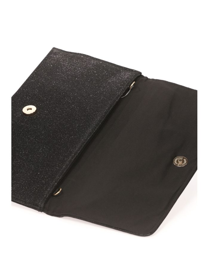 Schwarze Abendtasche mit Schmucksteinen