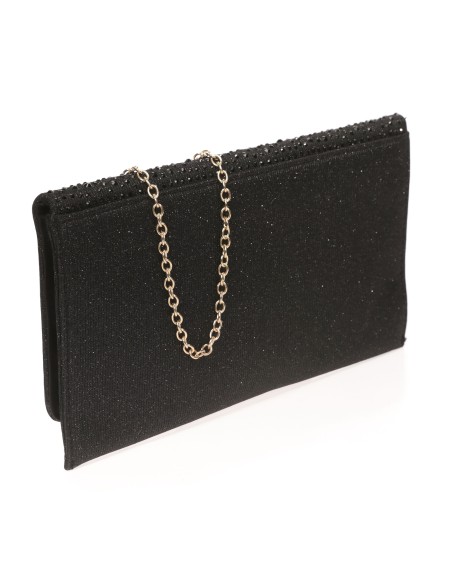 Cartera fiesta pedrería negro