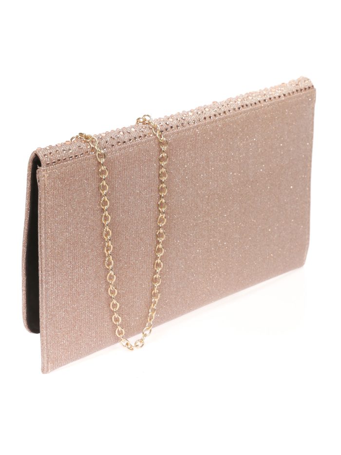 Cartera fiesta pedrería champan