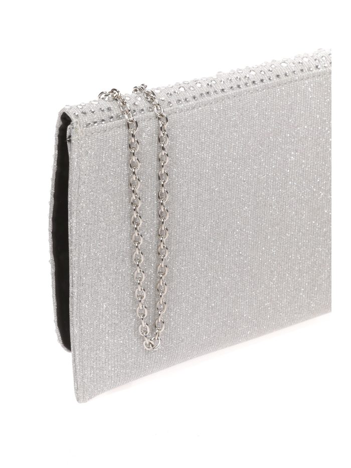 Cartera fiesta pedrería plata