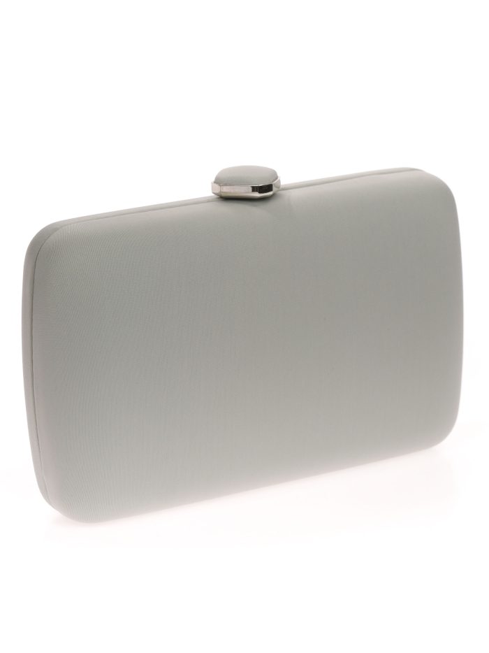 Clutch fiesta detalle metálico gris-claro