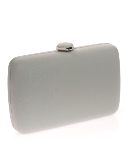 Clutch fiesta detalle metálico gris-claro