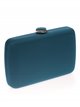 Clutch with metallic detail teal