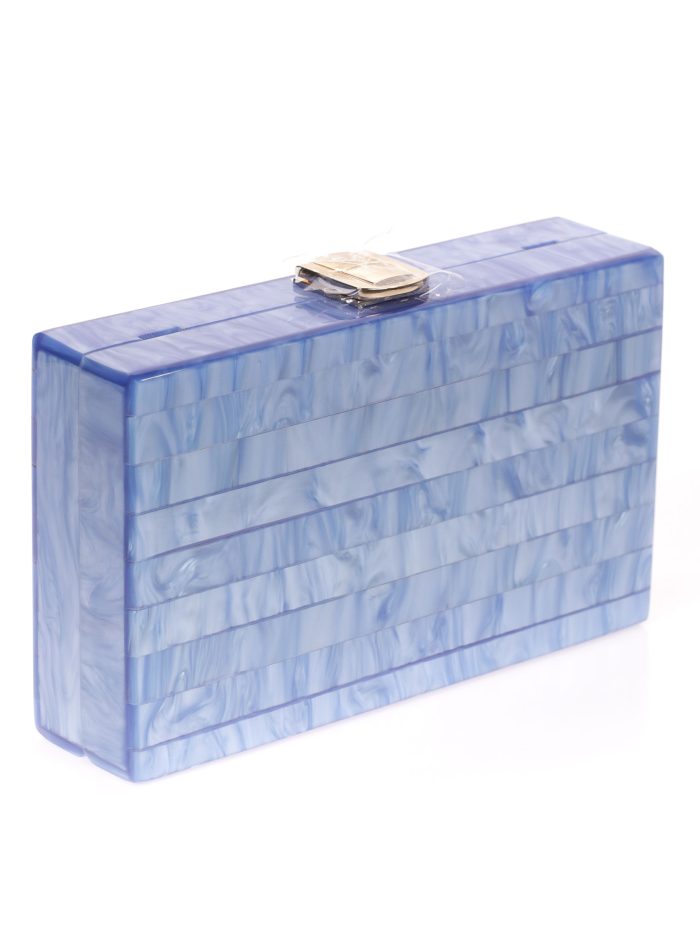 Clutch fiesta nácar azul-marino